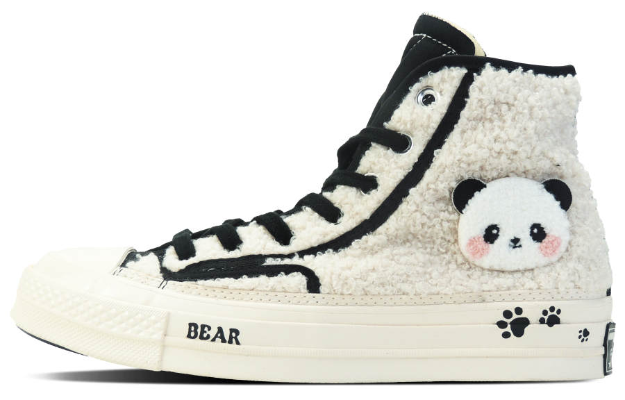 Converse 1970s Sky Bear Slip Resistant Slip Resistant High top Canvas Shoes Unisex White Black