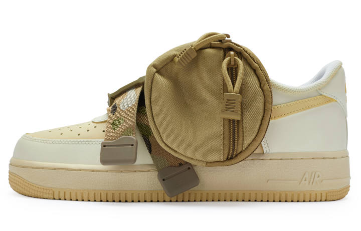Nike Nike Air Force 1 Slip Resistant Slip Resistant Low top Skateboard Shoes Men's Beige Army Green