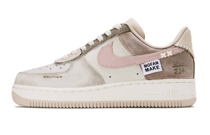 Nike Nike Air Force 1 Abrasion Resistant Low top Skateboard Shoes Women's Pink