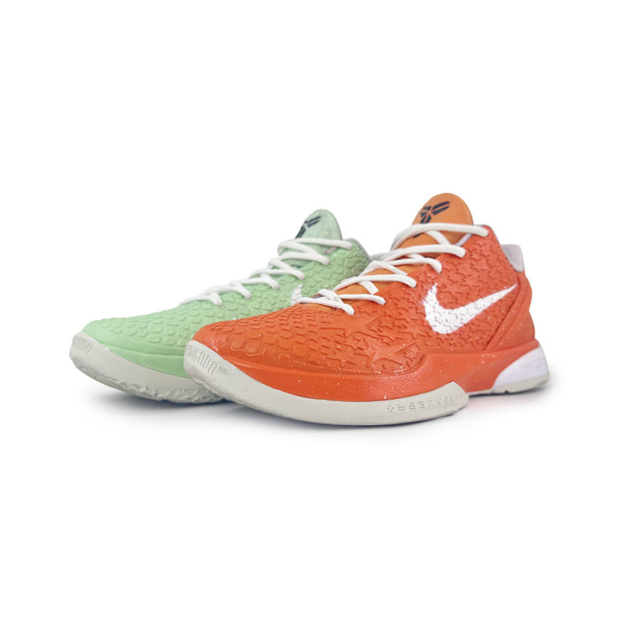 Nike Nike Zoom Kobe 6 Game Ready Cushioning Slip Resistant Abrasion Resistant Low top Basketball Shoes Men's Green Orange