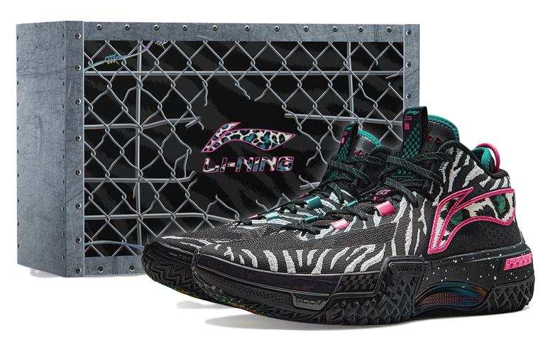 Li-Ning Li Ning Jie Ao Beast Slip Resistant, Abrasion Resistant, Support, Lightweight, Rebound Mid top Basketball Shoes Men's