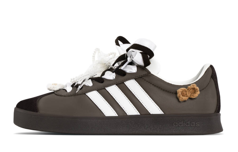 Adidas Adidas Vl Court Classic Adidas VC Brown Butterfly Leather Cushioning Abrasion Resistant Cushioning, Wear Resistant
