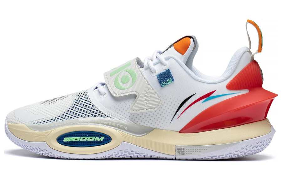 Li-Ning Li Ning All City 10 V2 Basketball Shoes Men's Low Top Standard White/Antarctic Gray