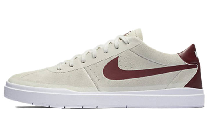 Nike Nike SB Bruin Hyperfeel Casual Slip Resistant Abrasion Resistant Low top Skateboard Shoes Men's Beige White Red
