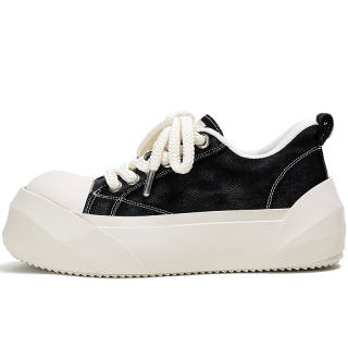 ADCDAVINCI Height Increasing Slip Resistant Height Increasing Slip Resistant Low top Canvas Shoes Unisex Black