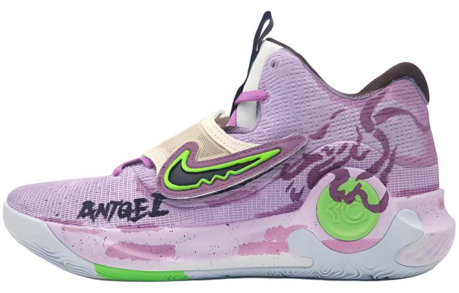 Nike Nike KD Trey 5 Signal Dimension Abrasion Resistant Low top Basketball Shoes Men's Purple Green