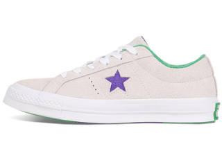 Converse One Star Low top Canvas Shoes Unisex Gray Purple