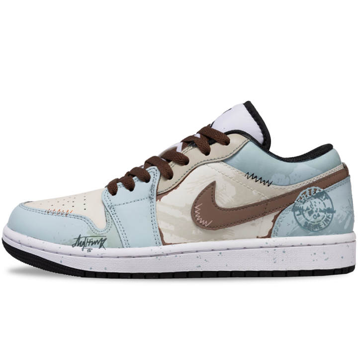 Jordan Jordan Air Jordan 1 Letter From The Galaxy Leather Cushioning Slip Resistant Cushioning Slip Resistant Low top