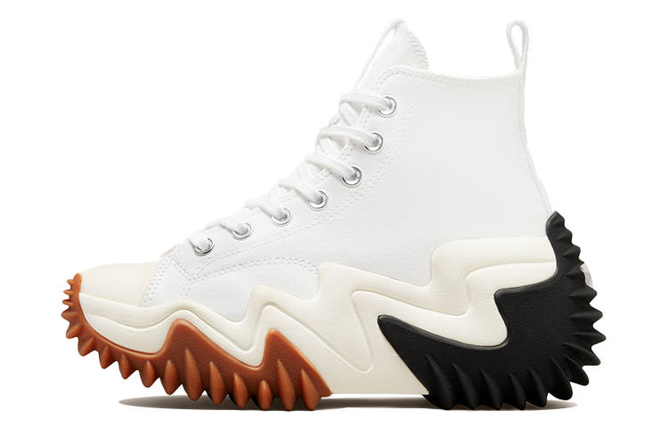 Converse Run Star Motion Abrasion Resistant Abrasion Resistant High top Canvas Shoes Unisex White