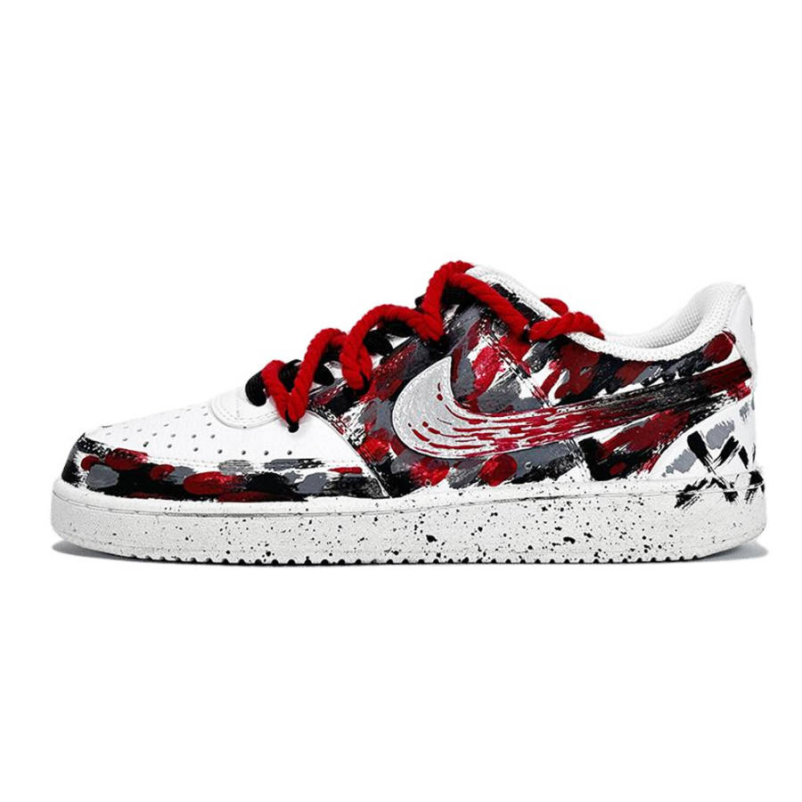 Nike Nike Court Vision 1 Abrasion Resistant Low top Skateboard Shoes Unisex Burgundy