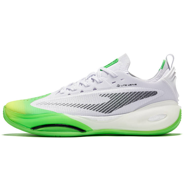 Erke Humble 2.0 Cushioning Support Low top Basketball Shoes Men's White Green