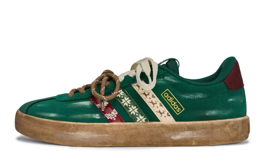 Adidas Adidas Grand Court Base 00s 811 Manufacturing, Peaceful Night Song Low top Skateboard Shoes Unisex Green Brown
