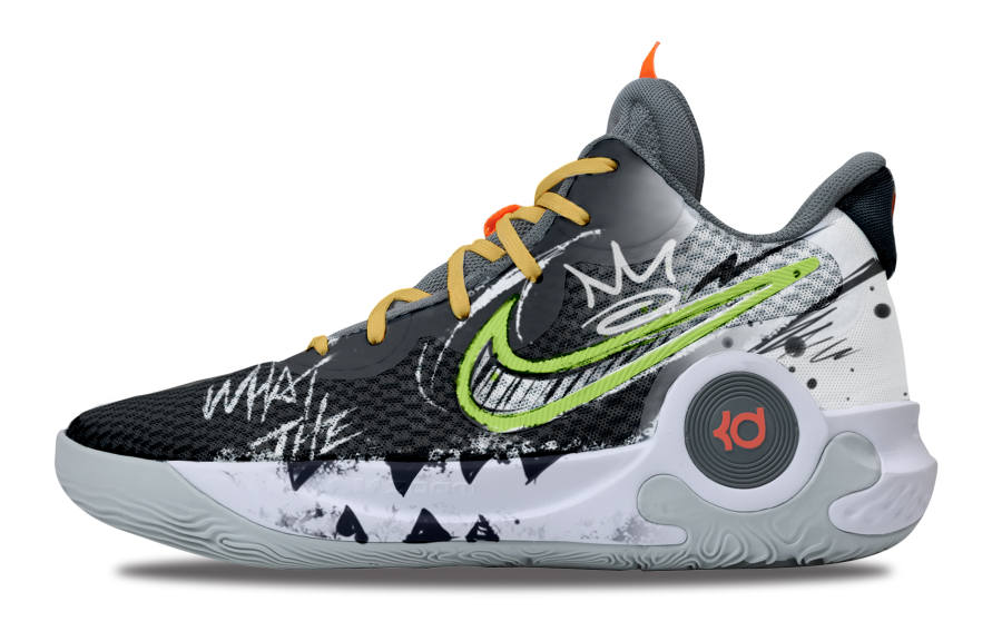 Nike Nike KD Trey 5 IX Cushioning Abrasion Resistant Impact Resistant Super Light Mid top Basketball Shoes Unisex Gray Black