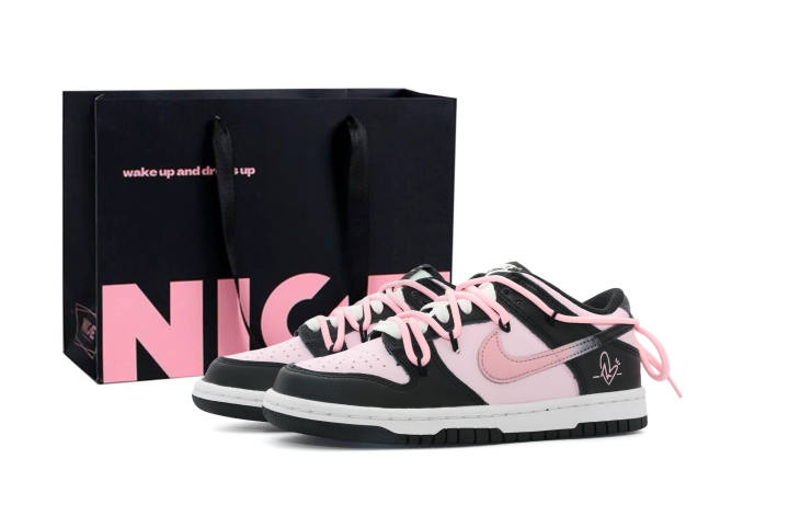 Nike Nike Dunk Cardiac Trajectory Cushioning Abrasion Resistant Breathable Low top Skateboard Shoes Unisex Mia Pink
