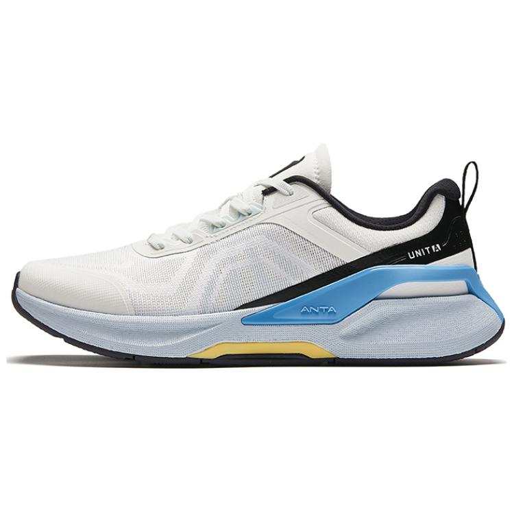 Anta Variety Training Collection Cushioning Slip Resistant Low top Training Shoes Men's White Black Blue