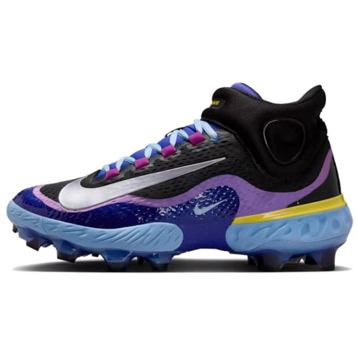 Nike Nike Alpha Huarache Elite 4 Classic And Versatile Mid top Training Shoes Unisex Black Blue