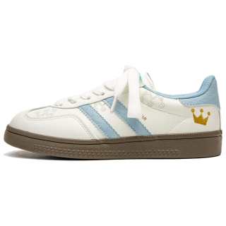 YUANBO Slip Resistant Abrasion Resistant Slip Resistant Abrasion Resistant Low top Skateboard Shoes Women's White Blue