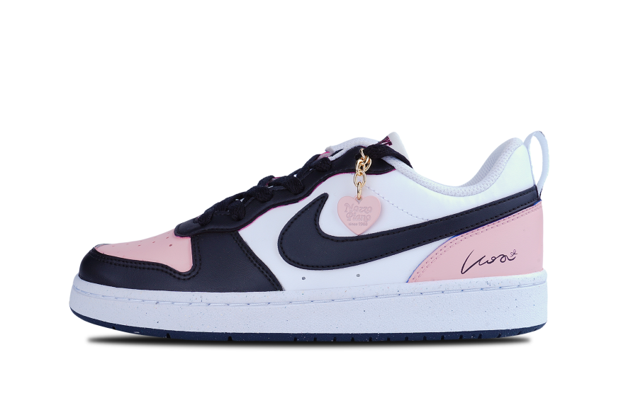 Nike Nike Court Borough Slip Resistant Slip Resistant Low top Skateboard Shoes GS Black Pink