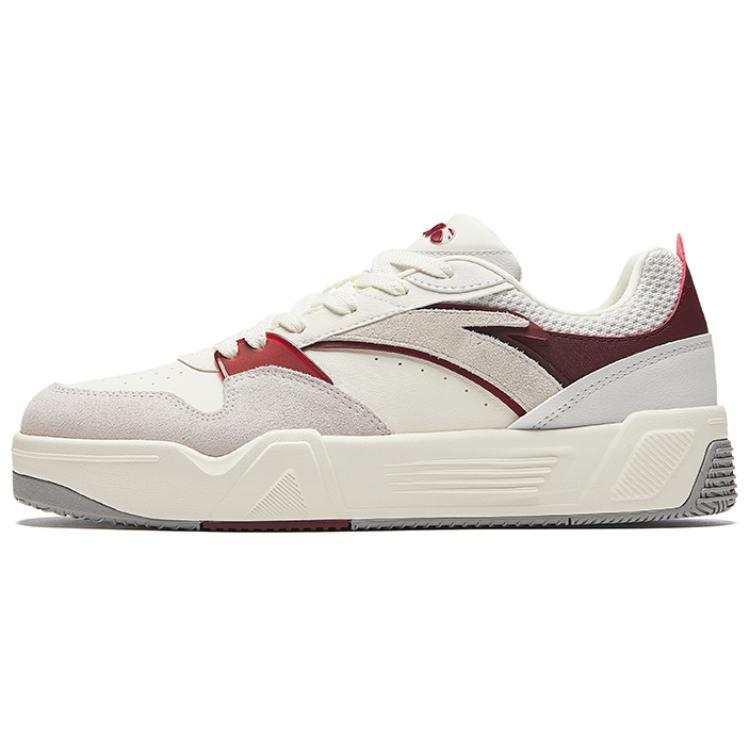 Anta C37 Series Comfortable Lightweight Height Increasing Low top Skateboard Shoes Men's Gray Beige Red
