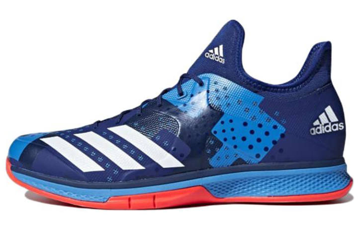 Adidas Adidas Bounce Leather Abrasion Resistant Low top Training Shoes Men's Black Blue