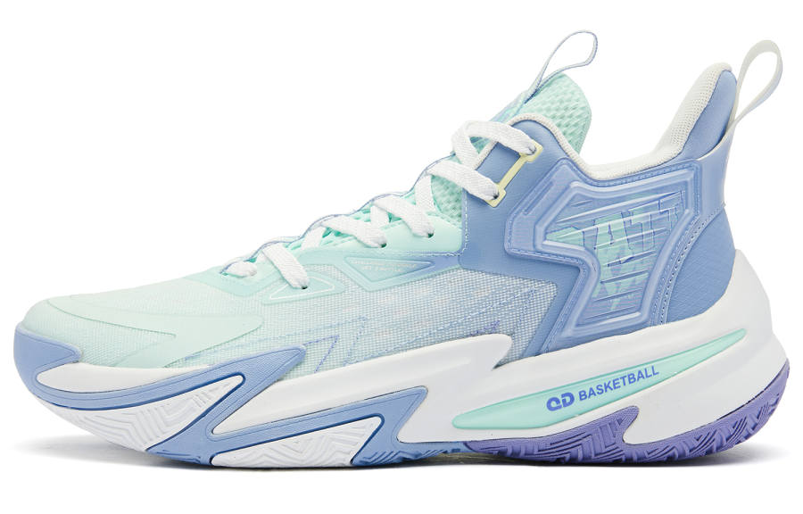 QIAODAN Broken Shadow 5 Basketball Shoes Men's Low Top Stardust Purple