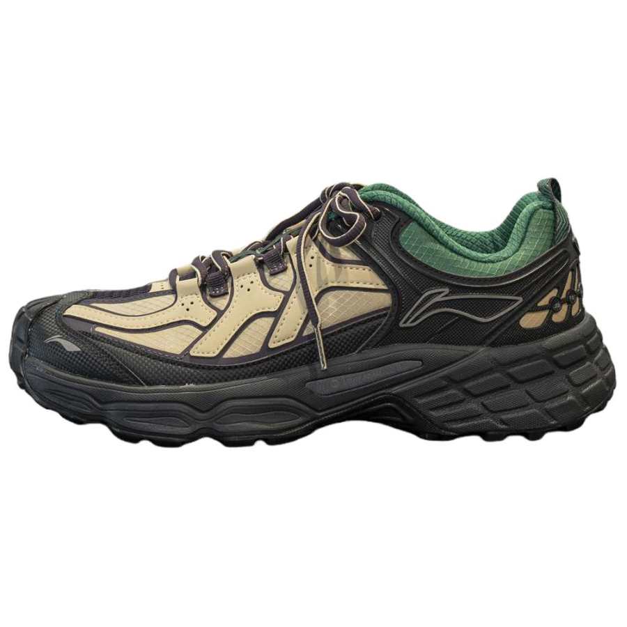 Li-Ning Li Ning Outdoor CF Tracing, Forest Shadow Cushioning Abrasion Resistant Slip Resistant Low top Hiking Shoes Unisex
