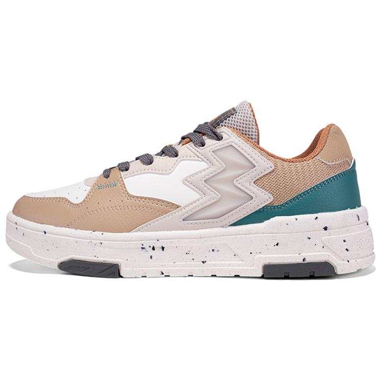 361° Slip Resistant Abrasion Resistant Low top Skateboard Shoes Men's Feather White Apricot Tea Brown