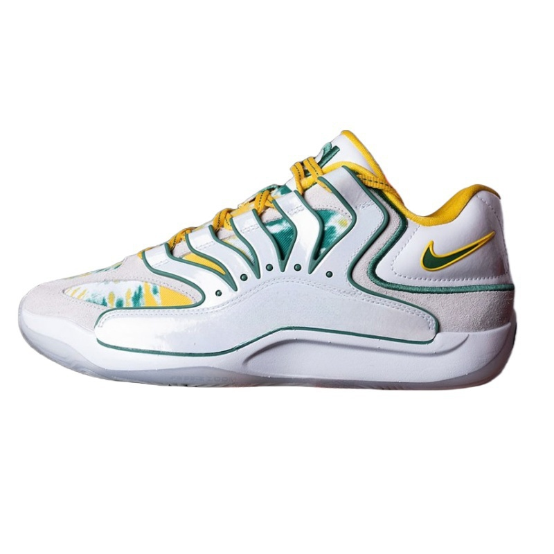 Nike Nike KD 18 Abrasion Resistant Low top Basketball Shoes Unisex White Green