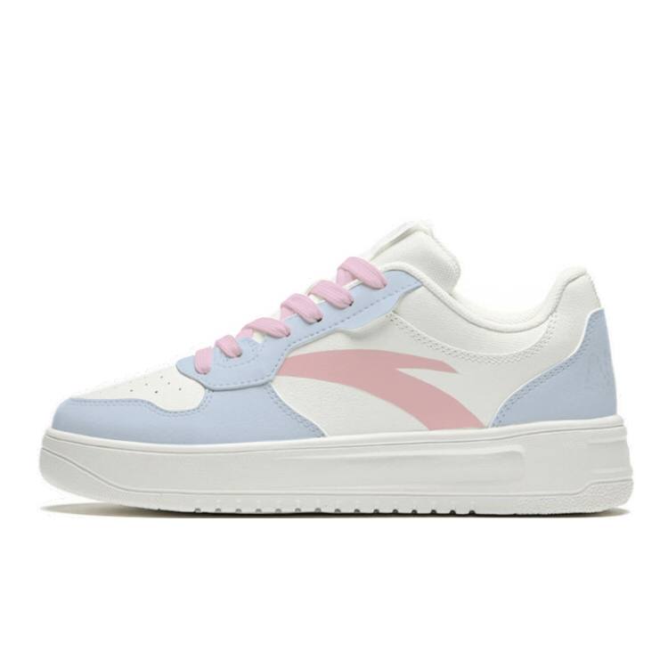 Anta Easy Pink Blue Whisper Synthetic Leather Cushioning Lightweight Cushioning Lightweight Low top Skateboard Shoes