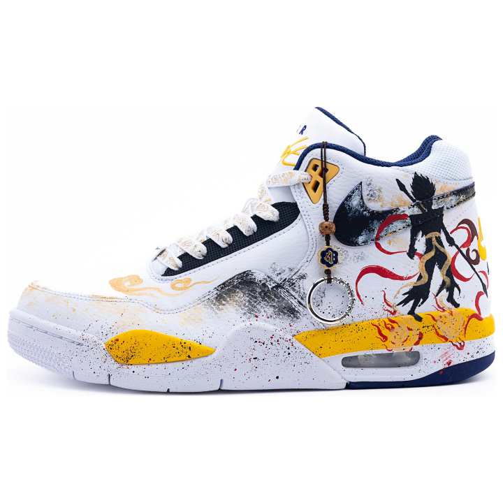 Nike Nike Flight Legacy Basketball Shoes Men's Mid Top White/Yellow
