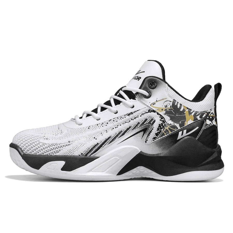 WARRIOR High top Basketball Shoes Men's White Black