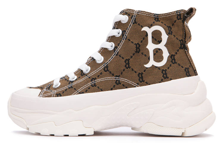 MLB MLB Chunky High Coverage Height Increasing High top Canvas Shoes Unisex Khaki