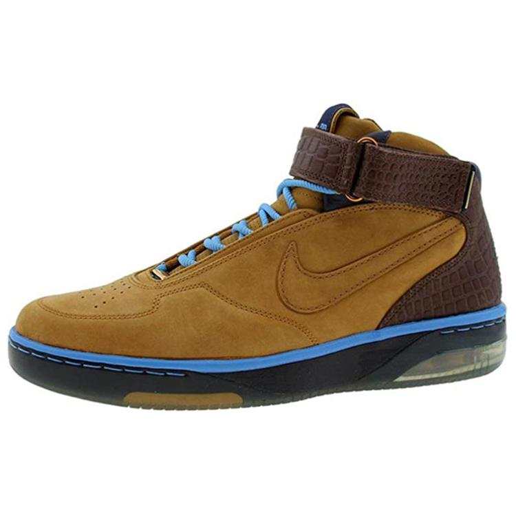 Nike Nike AIR FORCE 25 Pack Slip Resistant Abrasion Resistant Mid top Basketball Shoes Men's Brownish yellow blue