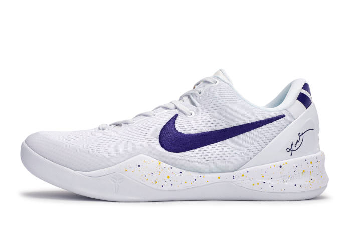 Nike Nike Kobe 8 Cushioning Low top Basketball Shoes Unisex White Purple