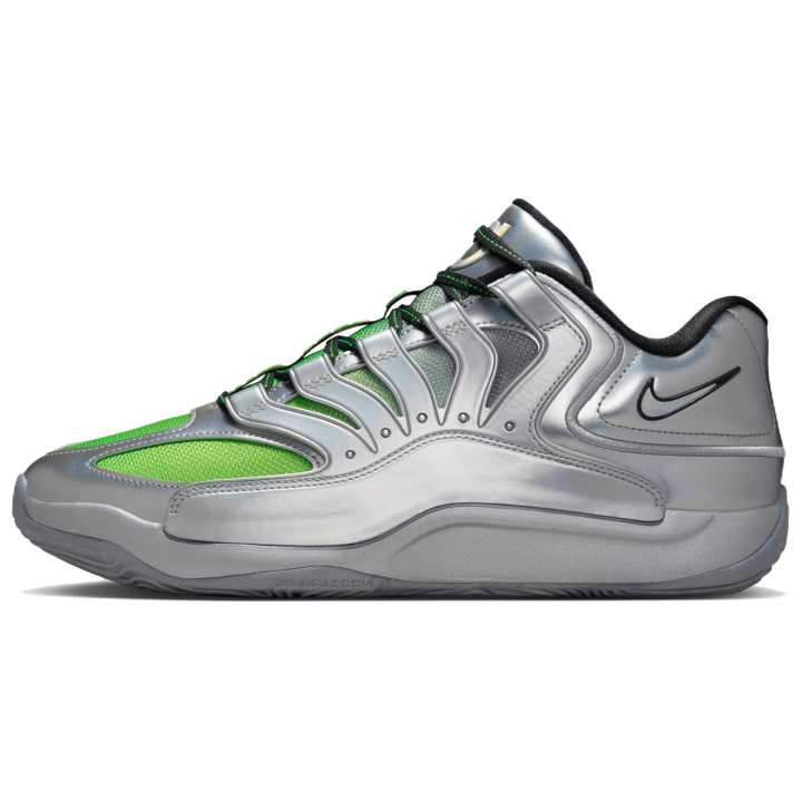 Nike Nike KD 18 Slip Resistant Abrasion Resistant Low top Basketball Shoes Men's Silver Gray