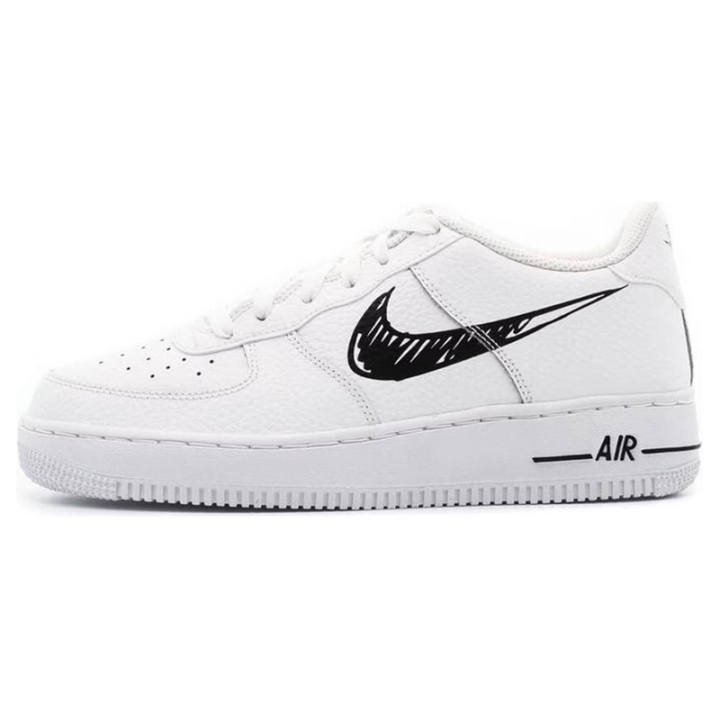 Nike Nike Air Force 1 Low 'Doodle Swoosh - White Black' GS