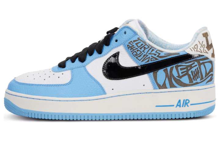 Nike Nike Air Force 1 Entourage George Comfortable Non slip Lightweight Low top Skateboard Shoes Men's Blue White Black