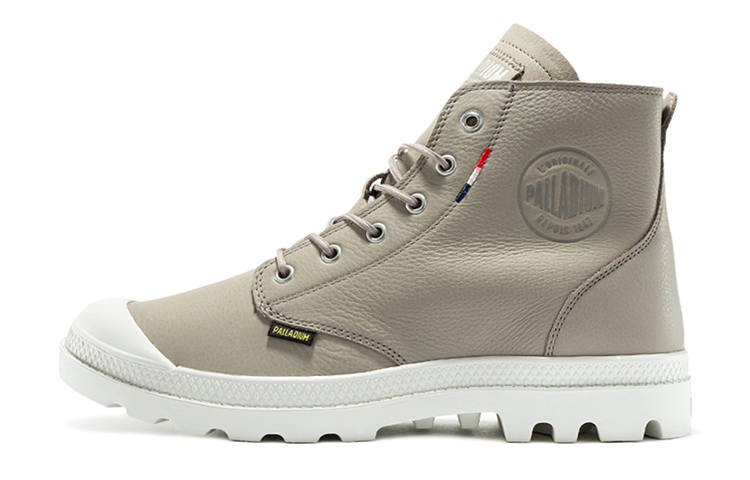 Palladium Pampa Hi Ul Leather II Slip Resistant, Abrasion Resistant, Breathable High top Canvas Shoes Unisex Gray
