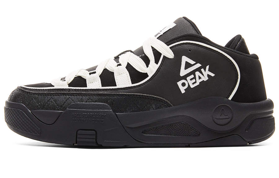 PEAK Skateboard Shoes Women's Low Top Black Ivory