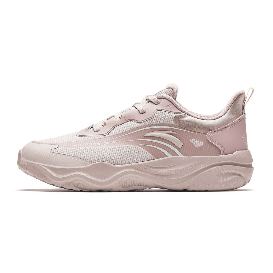 ANTA Milk Candies Training Shoes Women's Low Top Lotus Gray/Skin Pink 2