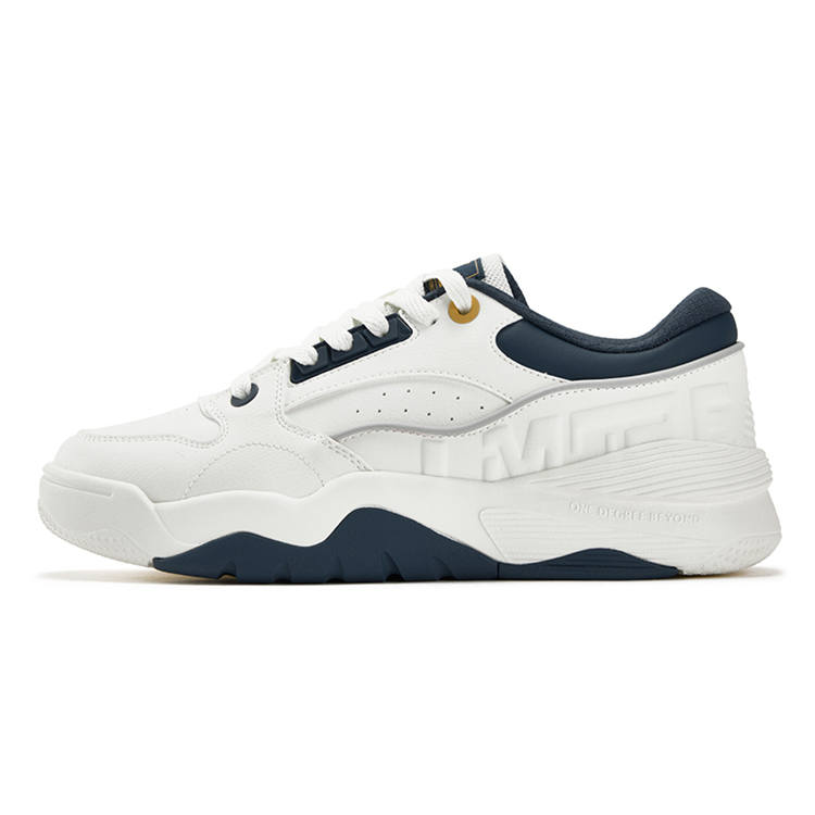 361° Model Burning 5.0 Cushioning, Wear Resistant Low top Skateboard Shoes Men's White Blue