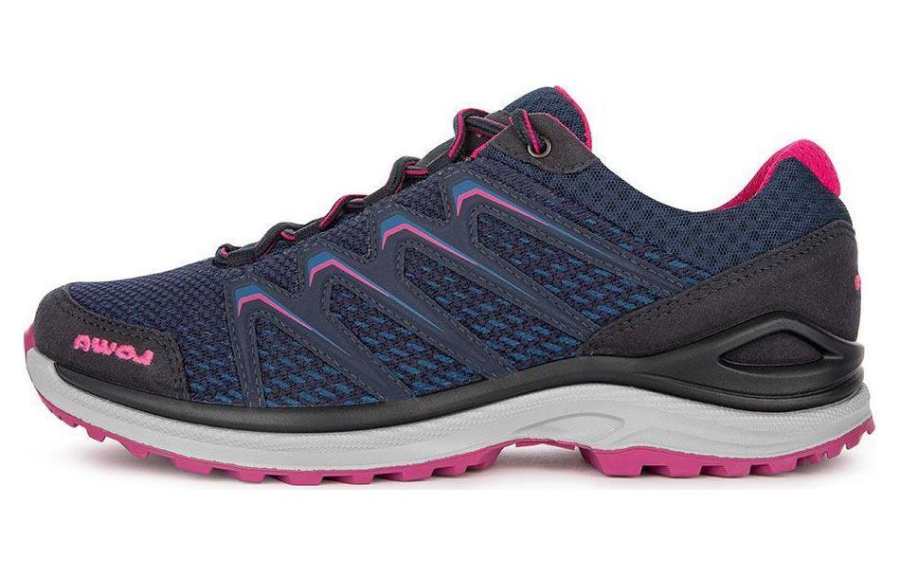 Lowa Maddox Ws Low top Slip Resistant Abrasion Resistant Mountaineering Shoes Women's Blue Pink