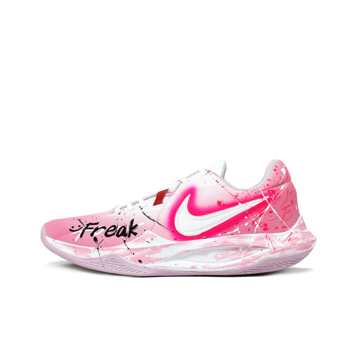 Nike Nike Precision 6 Geometric Flow Abrasion Resistant Low top Basketball Shoes Men's Pink