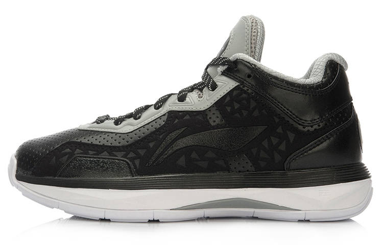 Li-Ning Li Ning All City 4 Basketball Shoes Unisex Mid Top Black/Gray