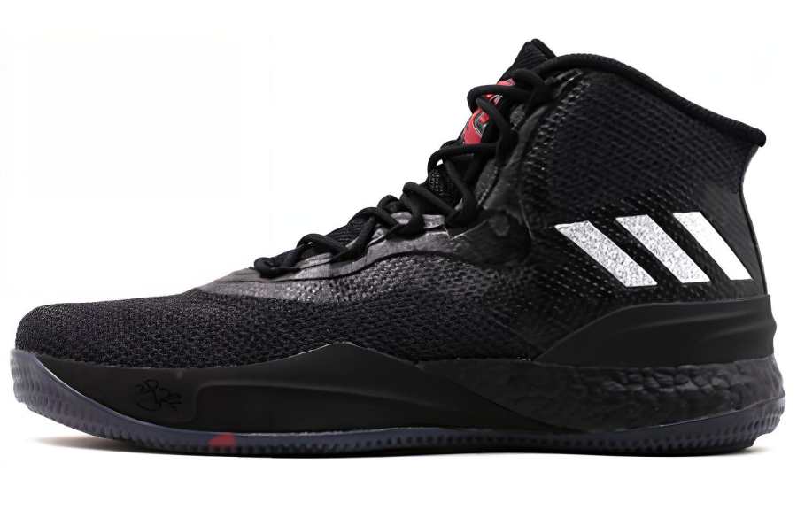 Adidas Adidas D Rose 8 Slip Resistant Lightweight Non slip Lightweight Mid top Basketball Shoes Men's Black