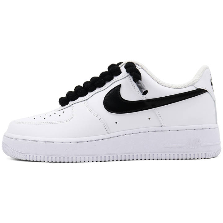 Nike Nike Air Force 1 Abrasion Resistant Low top Skateboard Shoes Unisex Black White