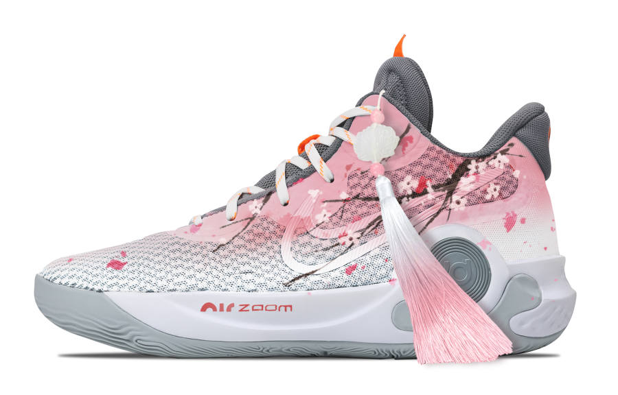 Nike Nike KD Trey 5 IX Cushioning, Wear Resistant Mid top Basketball Shoes Unisex Gray Pink