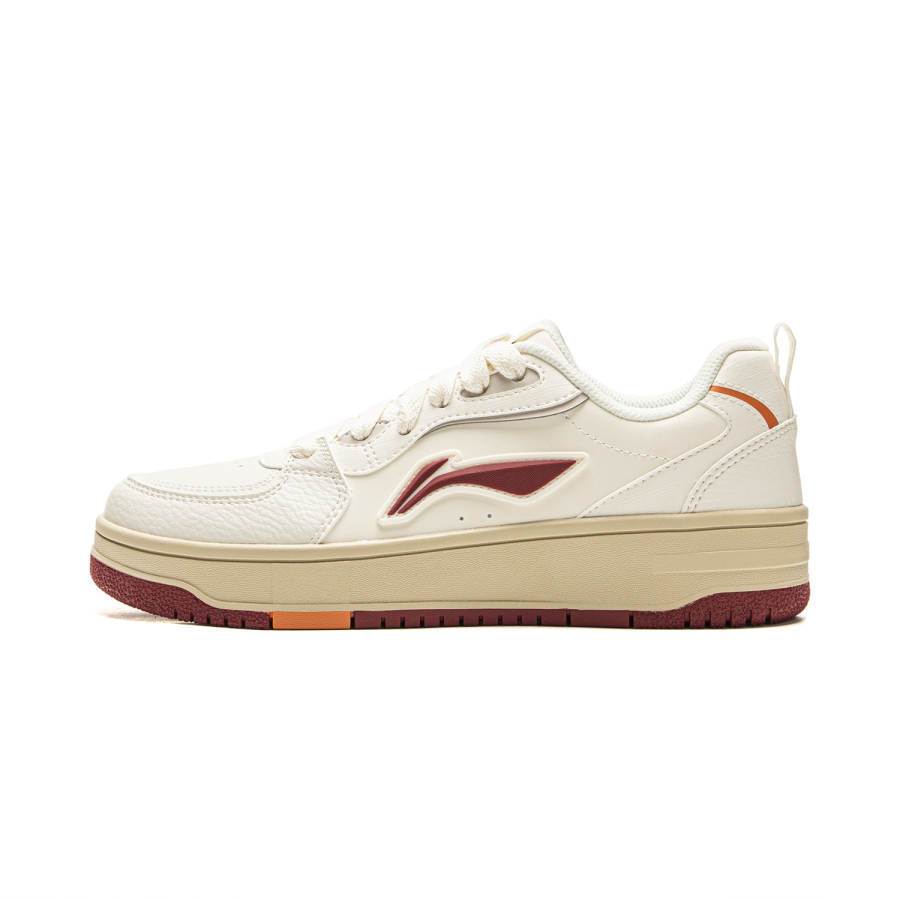Li-Ning Li Ning Tianji Soft Slip Resistant Cushioning Abrasion Resistant Low top Skateboard Shoes Women's Ecru