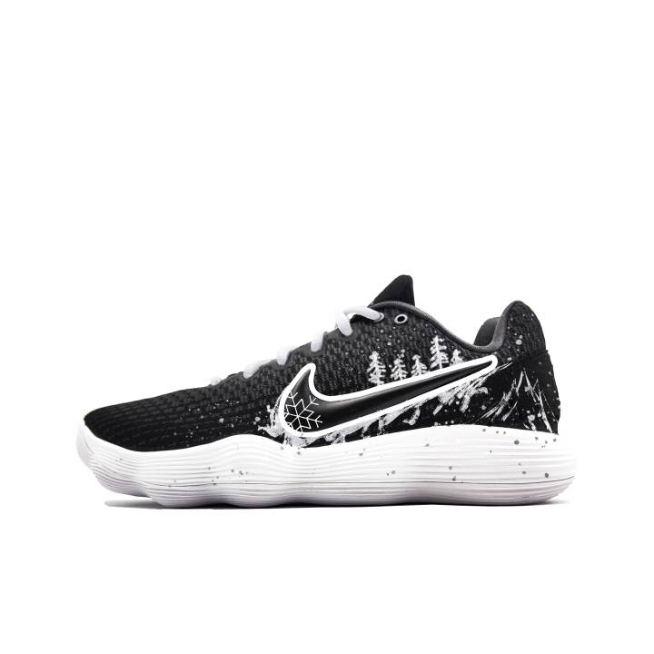 Nike Nike Hyperdunk 2017 Ink Ridge Cold Pine Cushioning, Wear Resistant Low top Basketball Shoes Unisex Black White