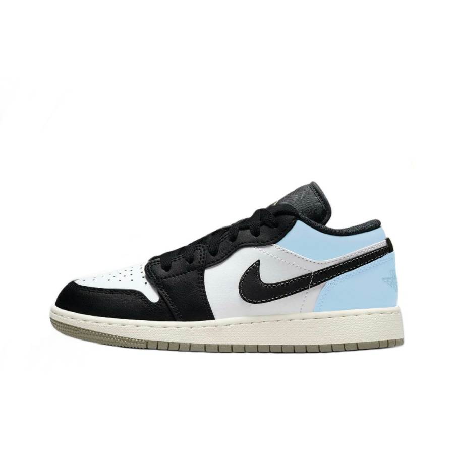 Jordan Jordan Air Jordan 1 Sea Salt Blue Leather Abrasion Resistant Low top Basketball Shoes Unisex Blue